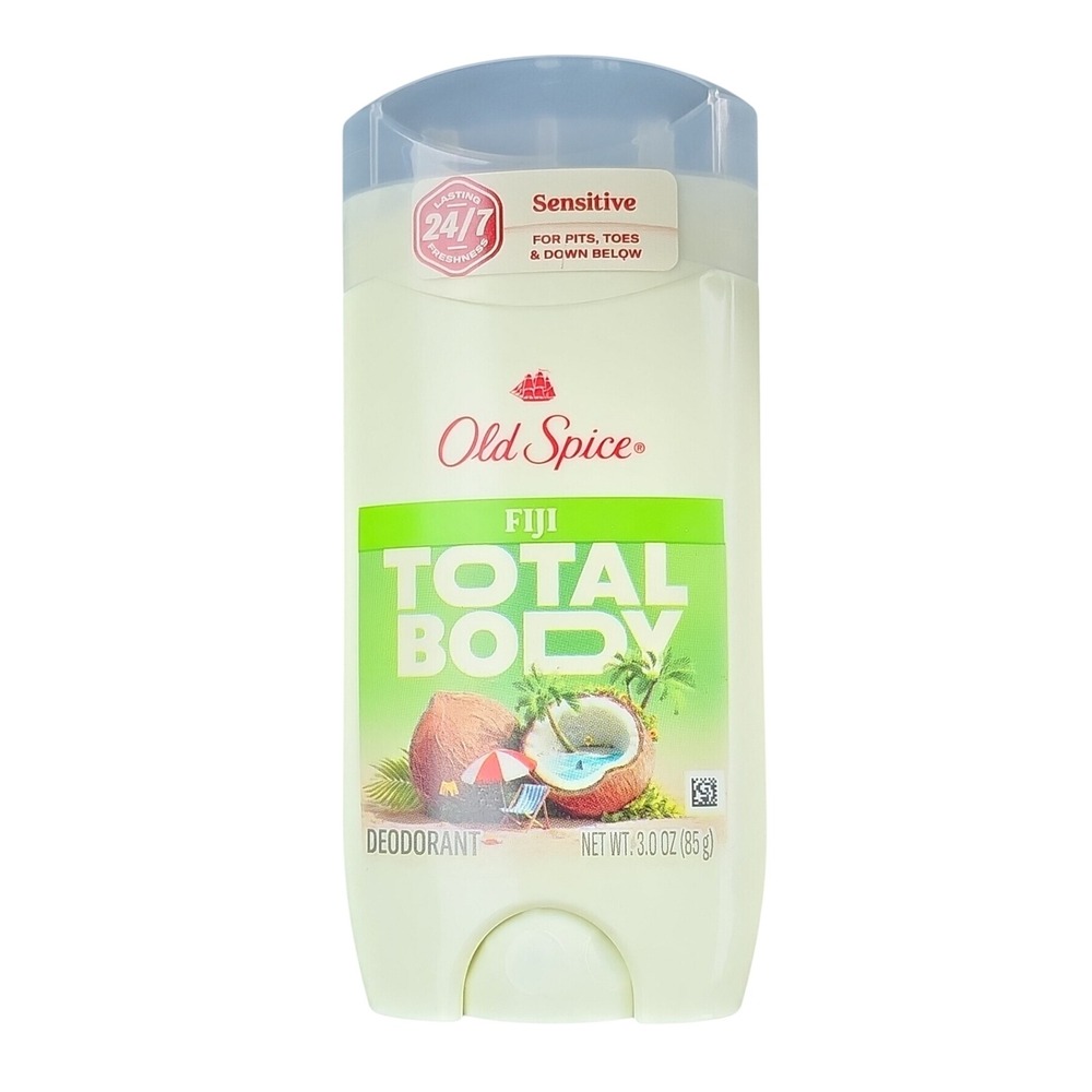 Old Spice Fiji Total Body Deodorant Stick Sensitive 3.0 oz Aluminum Free Coconut